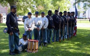 Members of Tryon Palace;s 35th United States Colored Troops Regiment